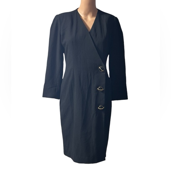 RICKEY FREEMAN for TERI JON vintage 1990s sheath dress business workwear size 4 - Picture 5 of 11